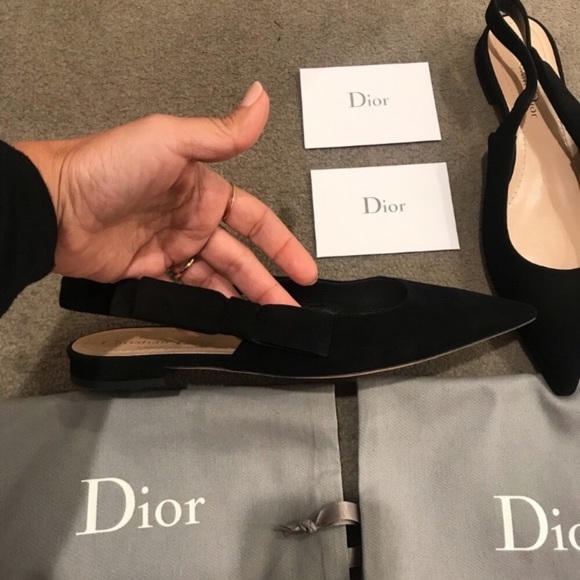 NIB Christian Dior Sweet D sling back flats - Picture 4 of 9